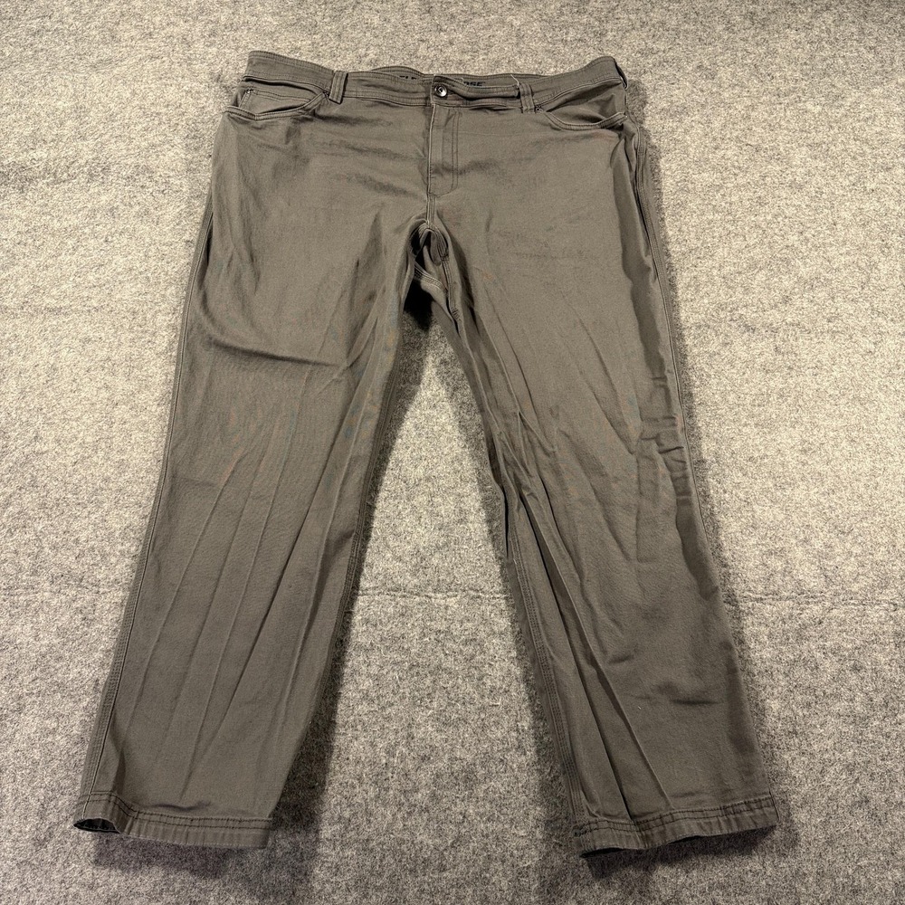 Duluth‎ Trading Pants Mens 42x30 Gray Flex Fire Hose Stretch Workwear Canvas